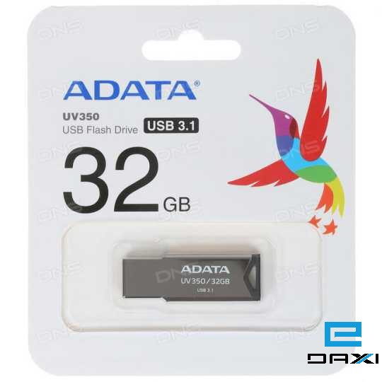 USB მეხსიერება, A-DATA, 32G, AUV350-32G-RBK, USB 3.1 UV350-32GB-RETAILBLACK
