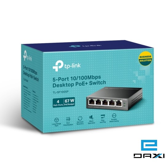 ქსელის გამანაწილებელი 5-Port 10/100Mbps Desktop Switch with 4-Port PoE, TP-Link TL-SF1005P