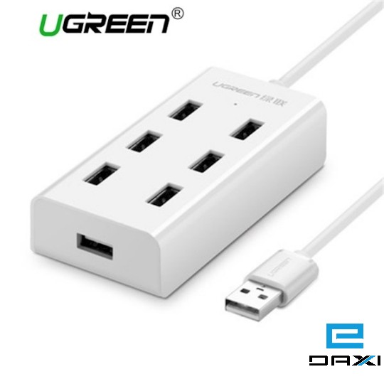 USB ჰაბი, UGREEN, 7 Ports and Connectors High Speed 480 Mbps Usb 2.0 Hub Splitter 30370, USB HUB