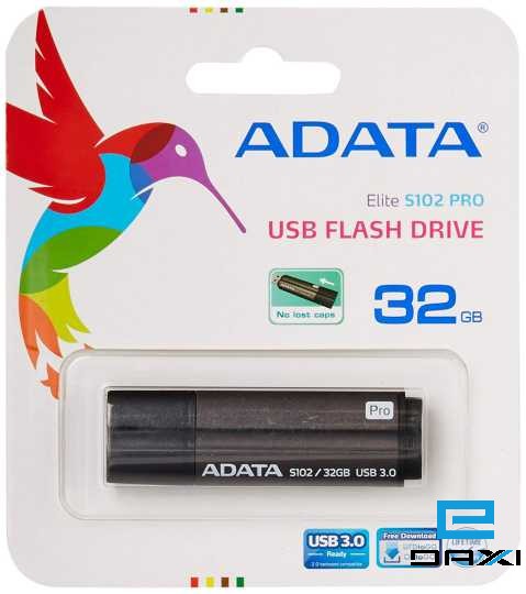 USB მეხსიეერება, AS102P-32G-RGY, A-DATA USB Flash Drive Gray usb 3.1