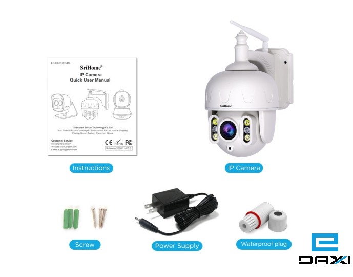 სამეთვალყურეო კამერა, SriHome 3MP SH028 FHD, 1296P(2304*1296), H.264 / H.265, 2.8-12mm, 5x Optical Zoom, auto Focus