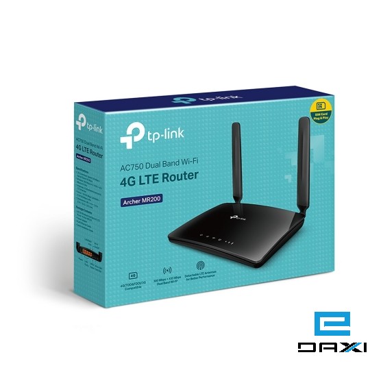 როუტერი, რადიო ქსელი Archer MR200, TP-Link, AC750 Wireless Dual Band 4G LTE Router