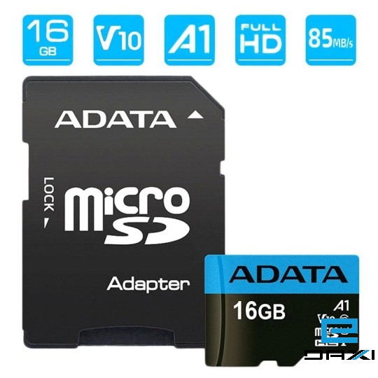 AUSDH16GUICL10 85-RA1, A-DATA 16GB Premier microSDHC UHS-I U1 Card (Class 10) with 1 Adapter, retail