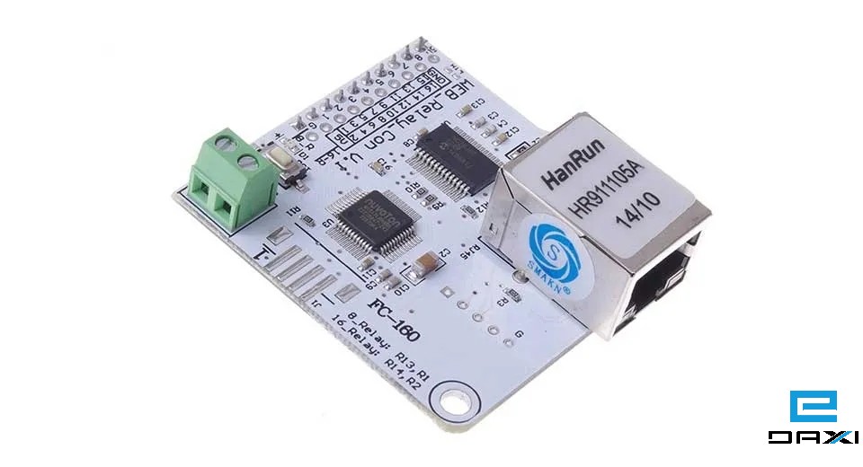 რელეების სამართვავი მოდული 8 არხიანი, ENC28J60 Network Module 8-Channel Bit Network Contrller For Arduino Smart Home