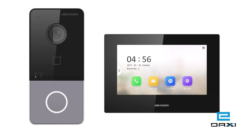 დომოფონი, 7 inch Hikvision DS-KIS605-P(C), 2.4 GHz Wi-Fi