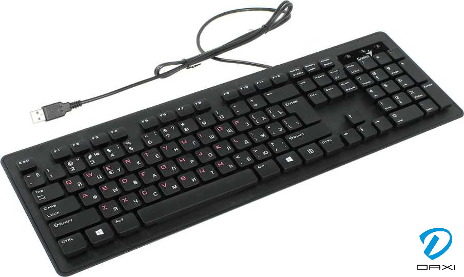 კლავიატურა, SlimStar 130, Genius, Slim Keyboard, USB Black