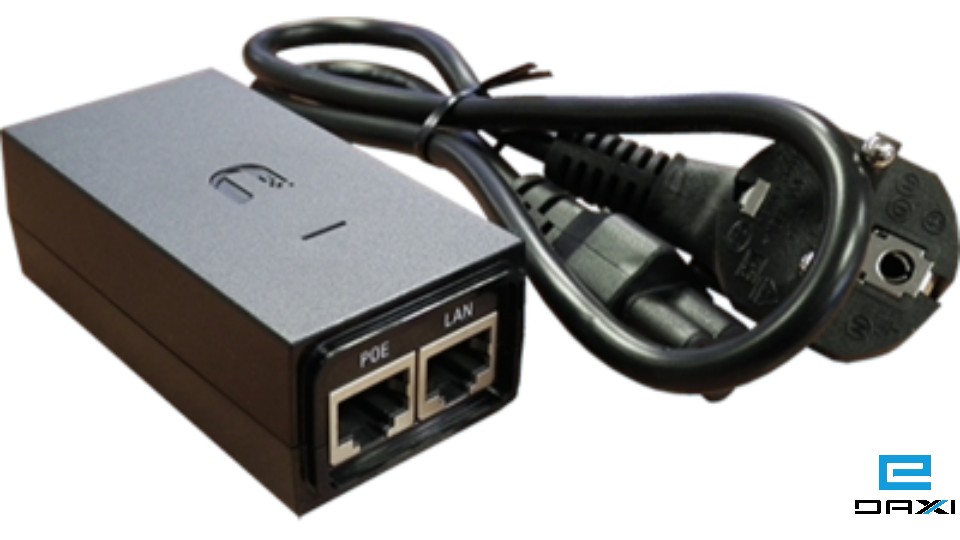 კვების ბლოკი PoE გარდამქმნელი 48v 24wat 1GB, Ubiquiti