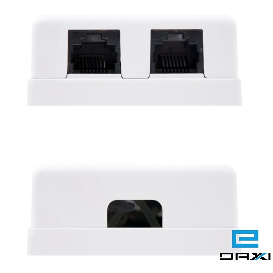 ქსელის აქსესუარი, KD-WP6037-C6, FTP CAT6 Surface Mount box, 2ports