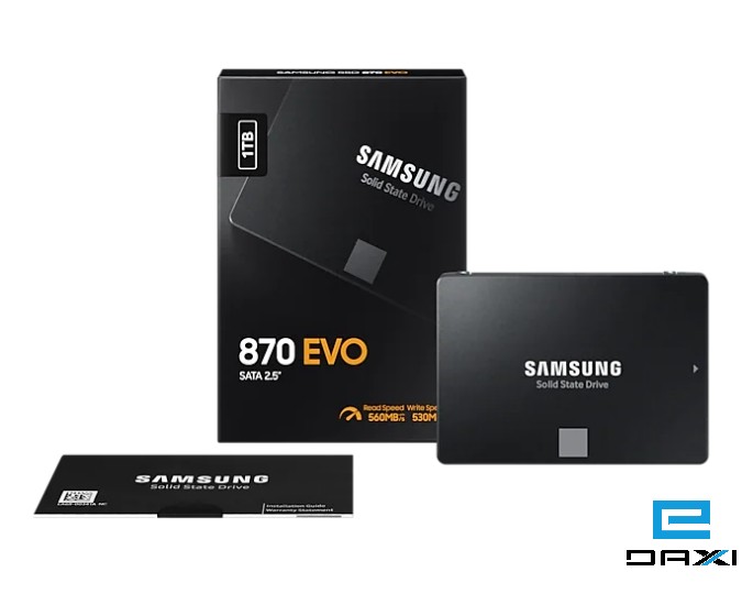 მყარი დისკი SSD 1TB, Samsung MZ-77E1T0B/AM, 870 EVO SATA III 2,5"