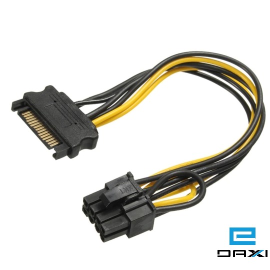 კვების კაბელის გადამყვანი KDSATA0101, SATA to 8 pin power, 20cm