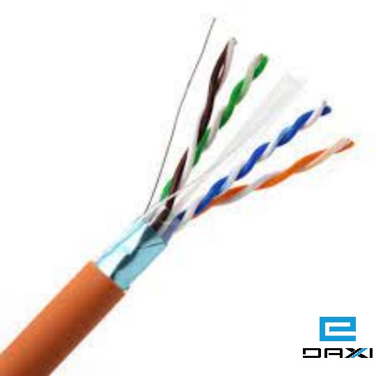 ქსელის კაბელი CAT6 FTP, HUNKA KABLO, 4X2X25 AWG HFFR Orange (ცეცხლგამძლე) (305m)