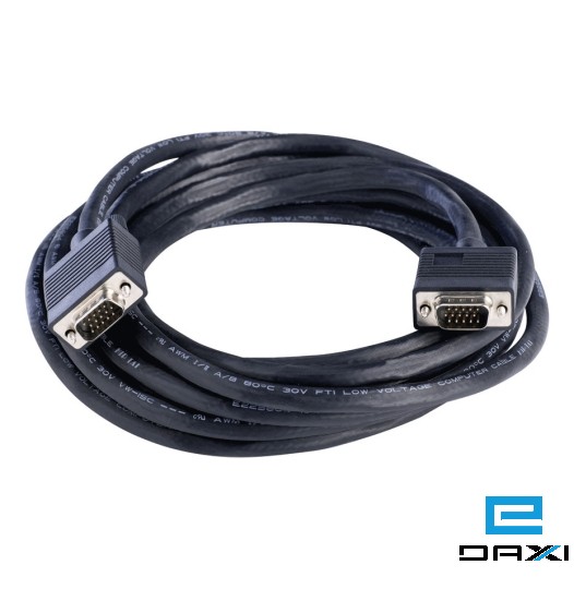 VGA Cable, 3M, KDVGA1001-3M, 3+4, Al shield,Copper,Nickel Plated Connector,double Ferrites,0.8mm