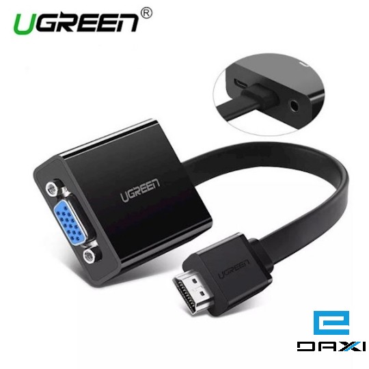 გადამყვანი, Active HDMI to VGA Adapter Converter, MM103 Ugreen (40248) Audio Support 1080P60Hz for Apple TV, PC