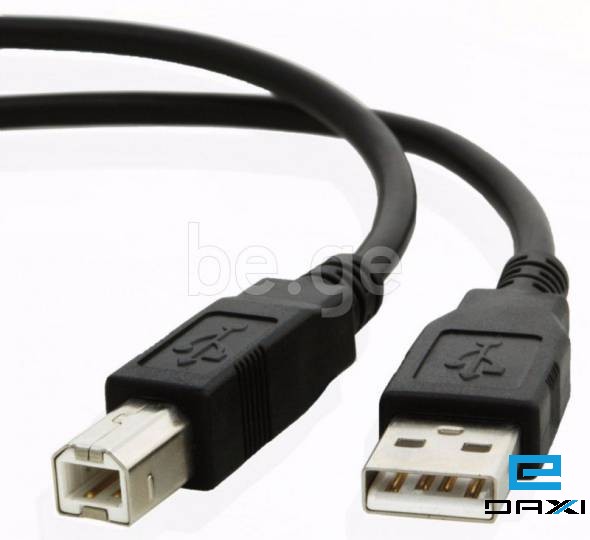 კაბელი, USB 5M, KDUSB2002-5M, USB AM/BM,28AWG Copper+28AWG ,OD=4.5MM,PVCBraiding 64X0.12AL ,1 ferrite