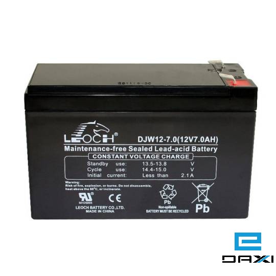 აკუმულატორი, 12V 7Ah, LP12-7.0, LEOCH Rechargable Battery