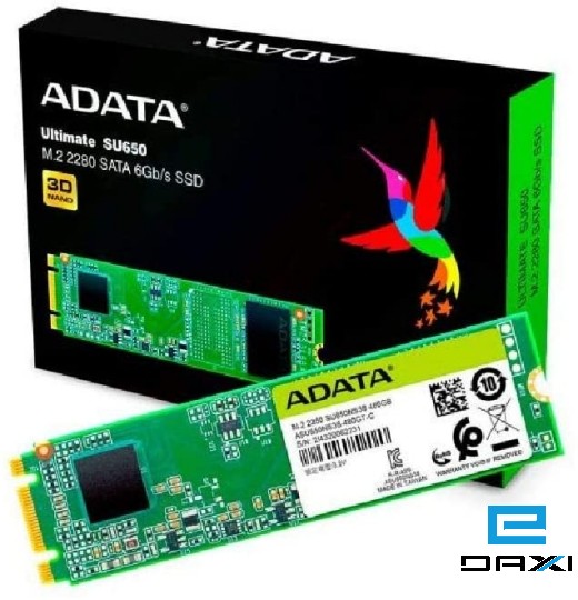 მყარი დისკი SSD M.2 2280 240GB, ADATA ASU650NS38-240GT-C, SU650 SSD-Up to 550/510MB/s,3D NAND Flash