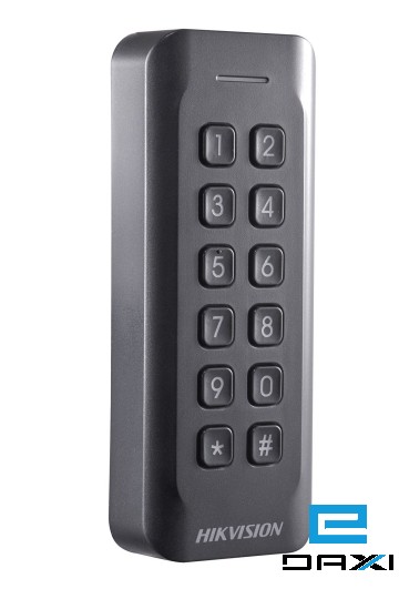 RFID წამკითხველი Hikvision DS-K1802EK, Value 1802 Card Reader 13.56MHz/125KHz (EM & MF & Keyboard) IP65