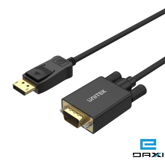 DP-კაბელი Y-5118F,UNITEK 1.8m Display Port Male to VGA Male Adapter