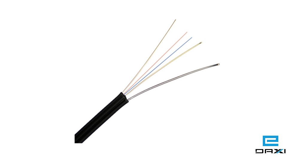 2 წვერიანი ოპტიკური კაბელი ტროსით, 0.4mm G652D GJYXCH-2B1.3, Black (1კმ)