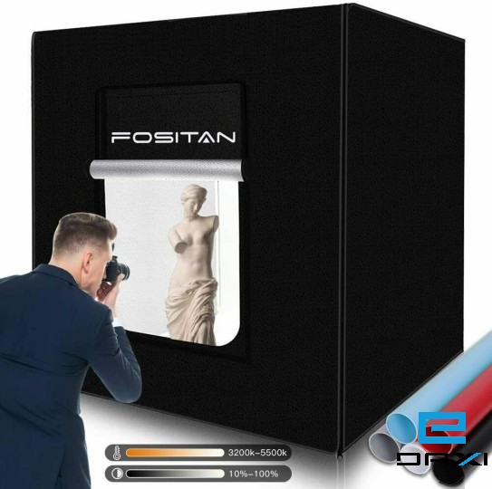 Photography Lighting Tent Kit LED Light Room Photo Studio CubeBox w/5 Backdrop