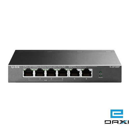 ქსელის გამანაწილებელი 6-Port 10/100Mbps Desktop Switch with 4-Port PoE+, TP-Link TL-SF1006P
