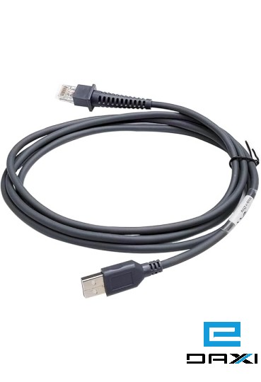 USB cable for Datalogic, TYPE A CAB-412, SH-5008, ENHANCED, COIL, POT, 5M