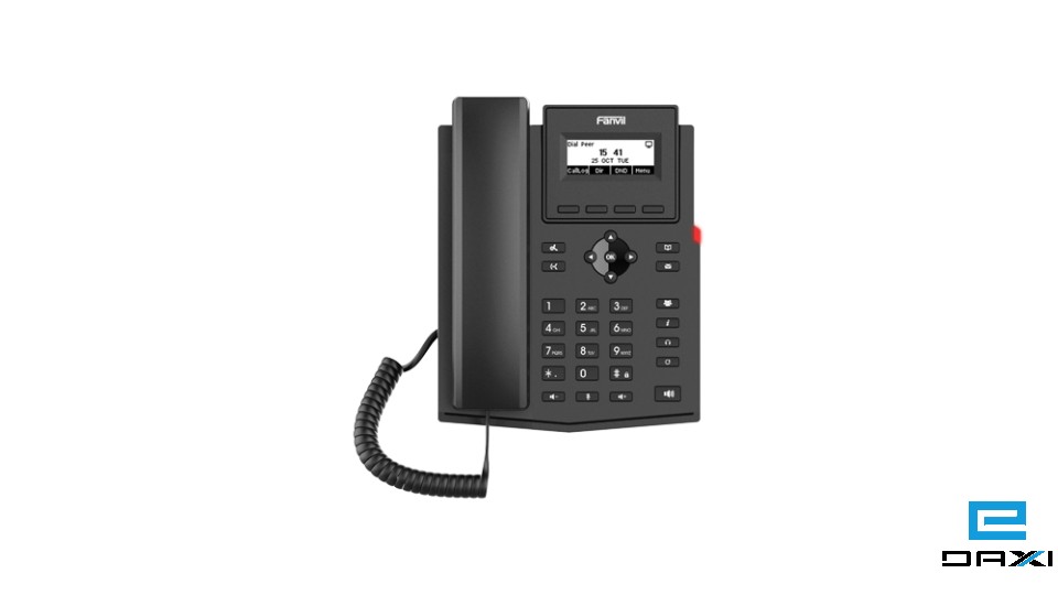IP ტელეფონი, Fanvil X301P POE IP Phone შავ-თეთრი ეკრანით
