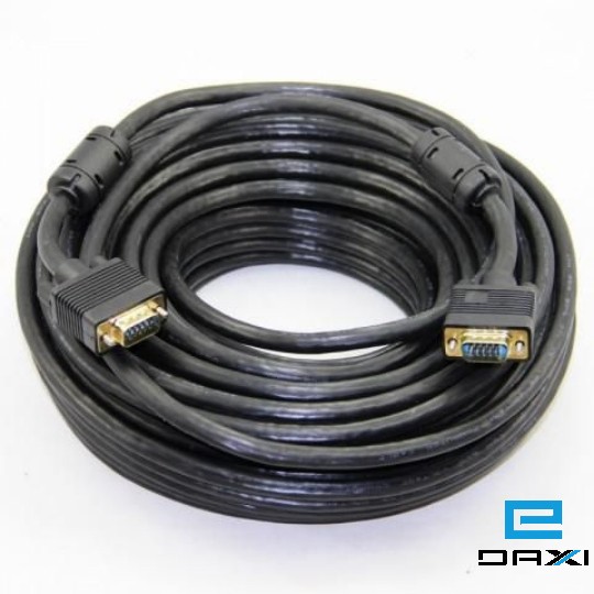 VGA Cable, 20M, KDVGA1001-20M, 3+4+64 Braiding, Al and braiding shield,Copper ,Nickel Plated, 0.8mm