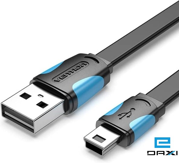 კაბელი, USB 2.0 1.5M, VAS-A14-B150, Vention Cable Flat USB 2.0 A male to MINI USB male Data Transfer Cable 1.5m