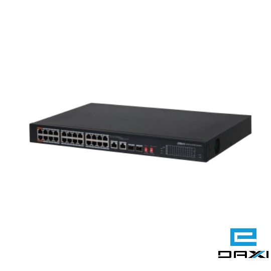 ქსელის გამანაწილებელი, Switch, Dahua 26 Port, PFS3226-24ET-240 24x POE Port 240W 2x SFP (combo)