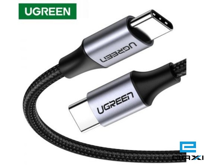 UGREEN USB 2.0 C M/M Round Cable Nickel Plating Aluminum Shell 2m Gray Black (50152)