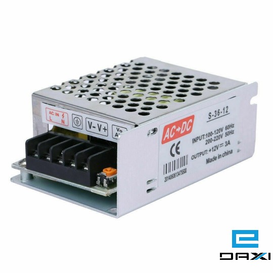 კვების ბლოკი 12V 3A, 220AC-12DC, 36W
